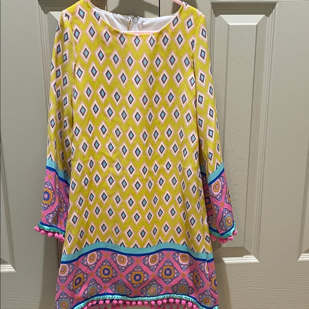 Counting Daisies Yellow Geometric Dress